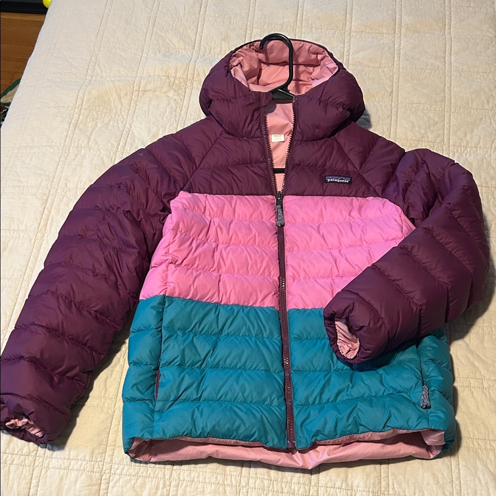 Patagonia Kids' Down Jacket - Purple, Pink, and Teal